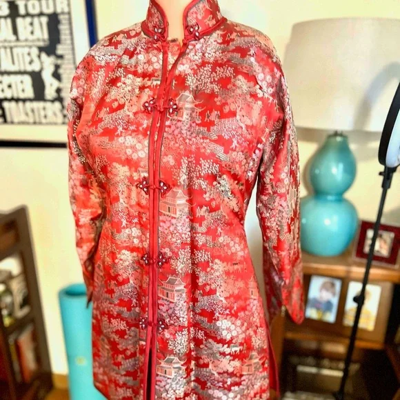 Vintage 1984 Handmade Chinese Silk Jacket - Picture 6 of 10